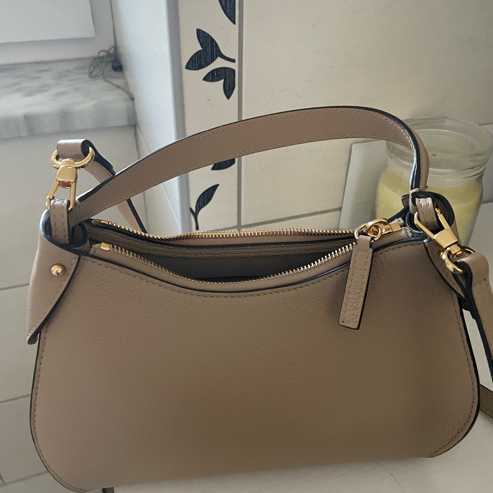 Fleuron Mini Pivoine Leather Shoulder Bag